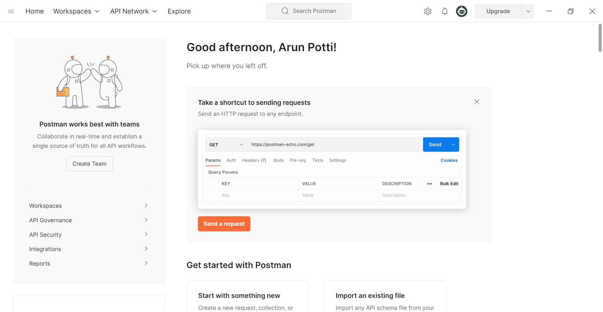 setup and connect to the Dataverse environment in Postman